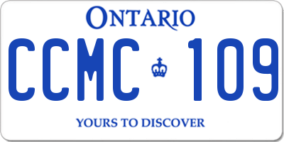 ON license plate CCMC109