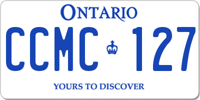 ON license plate CCMC127
