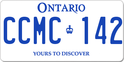 ON license plate CCMC142