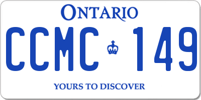 ON license plate CCMC149