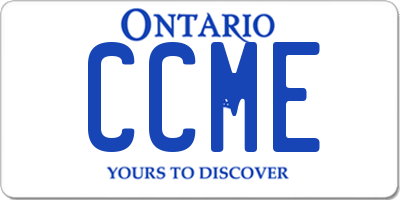 ON license plate CCME