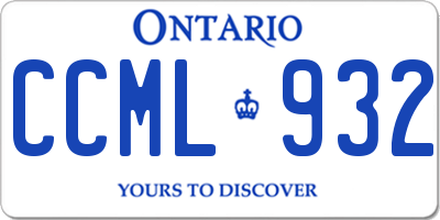 ON license plate CCML932