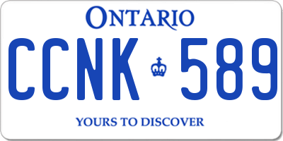 ON license plate CCNK589
