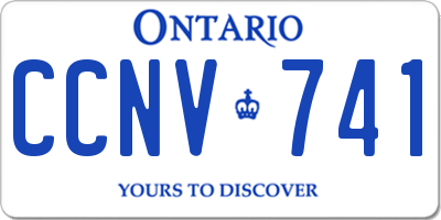 ON license plate CCNV741