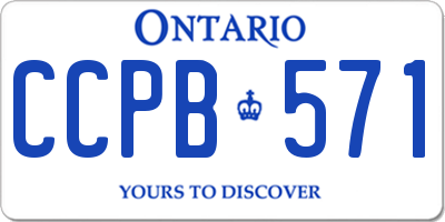 ON license plate CCPB571