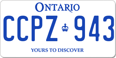 ON license plate CCPZ943