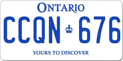 ON license plate CCQN676