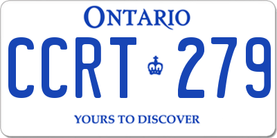 ON license plate CCRT279