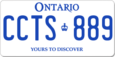 ON license plate CCTS889