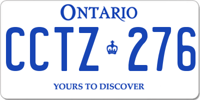 ON license plate CCTZ276