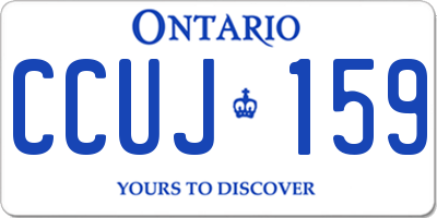 ON license plate CCUJ159