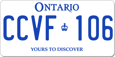 ON license plate CCVF106