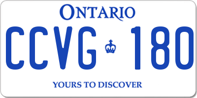 ON license plate CCVG180