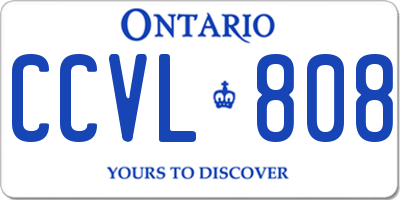 ON license plate CCVL808