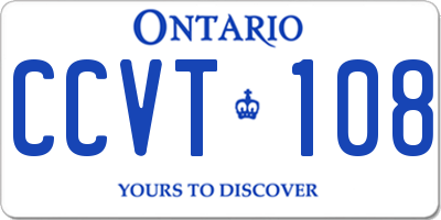 ON license plate CCVT108