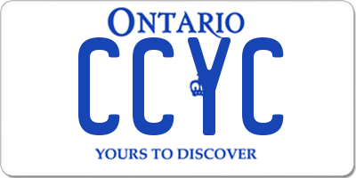 ON license plate CCYC