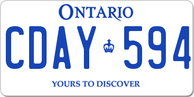 ON license plate CDAY594