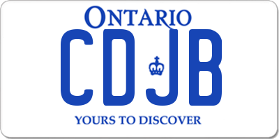 ON license plate CDJB