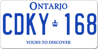 ON license plate CDKY168