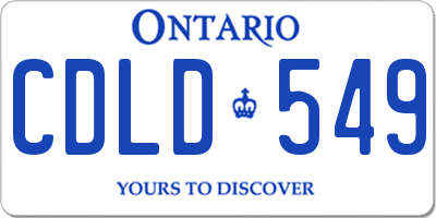ON license plate CDLD549