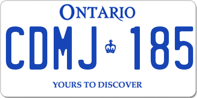 ON license plate CDMJ185