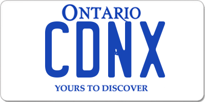 ON license plate CDNX