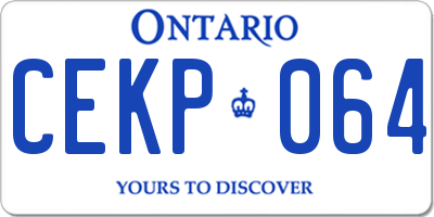 ON license plate CEKP064