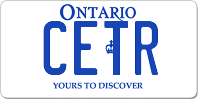 ON license plate CETR