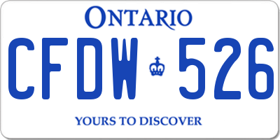 ON license plate CFDW526