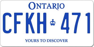 ON license plate CFKH471