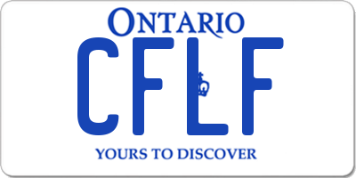 ON license plate CFLF