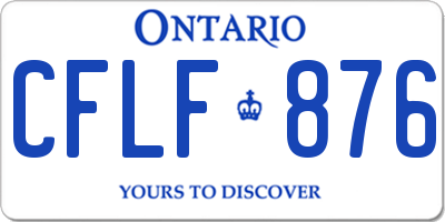 ON license plate CFLF876