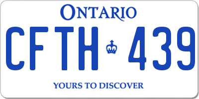 ON license plate CFTH439