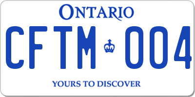 ON license plate CFTM004