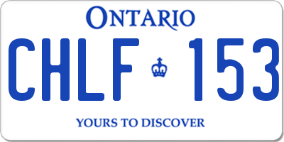 ON license plate CHLF153