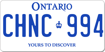 ON license plate CHNC994
