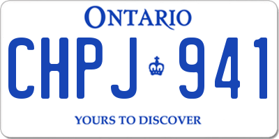 ON license plate CHPJ941