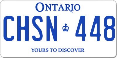 ON license plate CHSN448