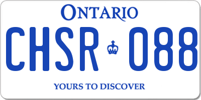 ON license plate CHSR088