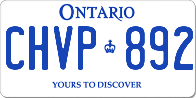 ON license plate CHVP892