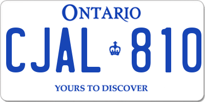 ON license plate CJAL810