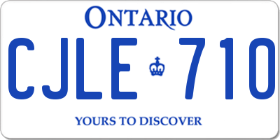 ON license plate CJLE710
