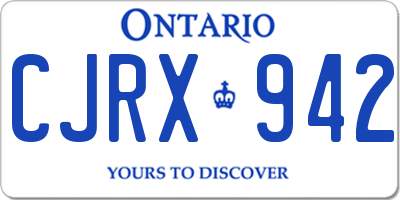 ON license plate CJRX942