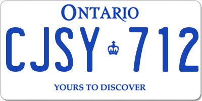 ON license plate CJSY712