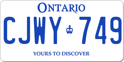ON license plate CJWY749