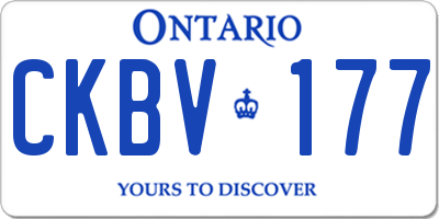 ON license plate CKBV177
