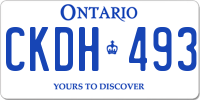 ON license plate CKDH493