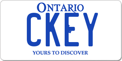 ON license plate CKEY