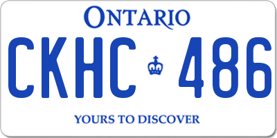 ON license plate CKHC486