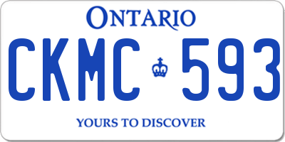 ON license plate CKMC593